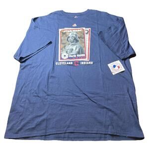 Majestic (Star Wars Night Darth Vader) Cleveland Indians Mens 2x Blue Shirt 2015